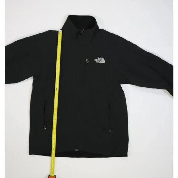 North Face Jacket Mens Small Black Softshell Fleece Lined Full Zip Outdoors Coat